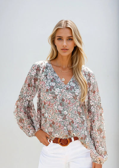 Women's Summer Floral Blouse