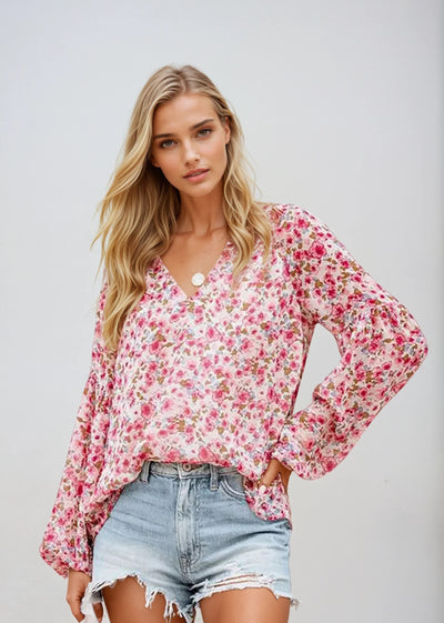 Women's Summer Floral Blouse