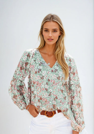 Women's Summer Floral Blouse