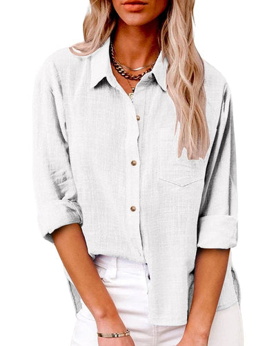 Women's Button-up Linen Summer Shirt
