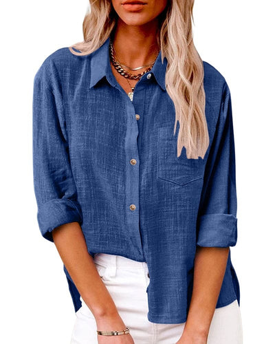 Women's Button-up Linen Summer Shirt