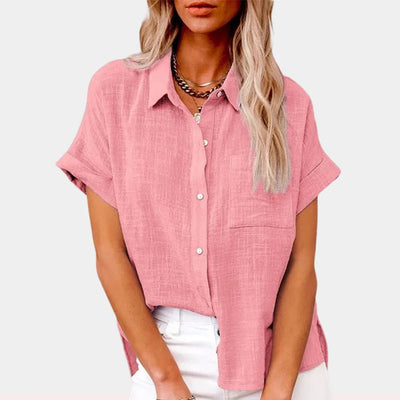 Women's Button-up Linen Summer Shirt
