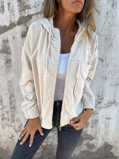 Women's Corduroy Zip-Up Summer Jacket