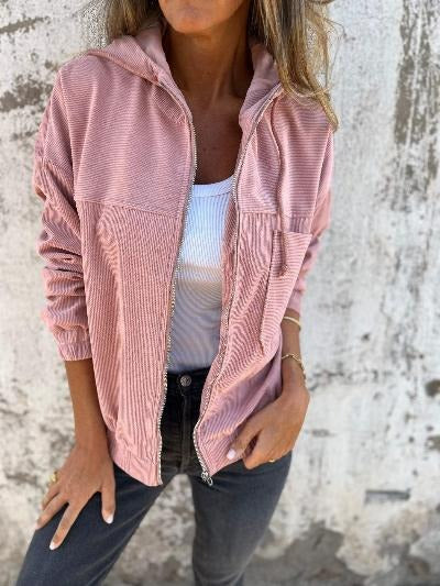 Women's Corduroy Zip-Up Summer Jacket